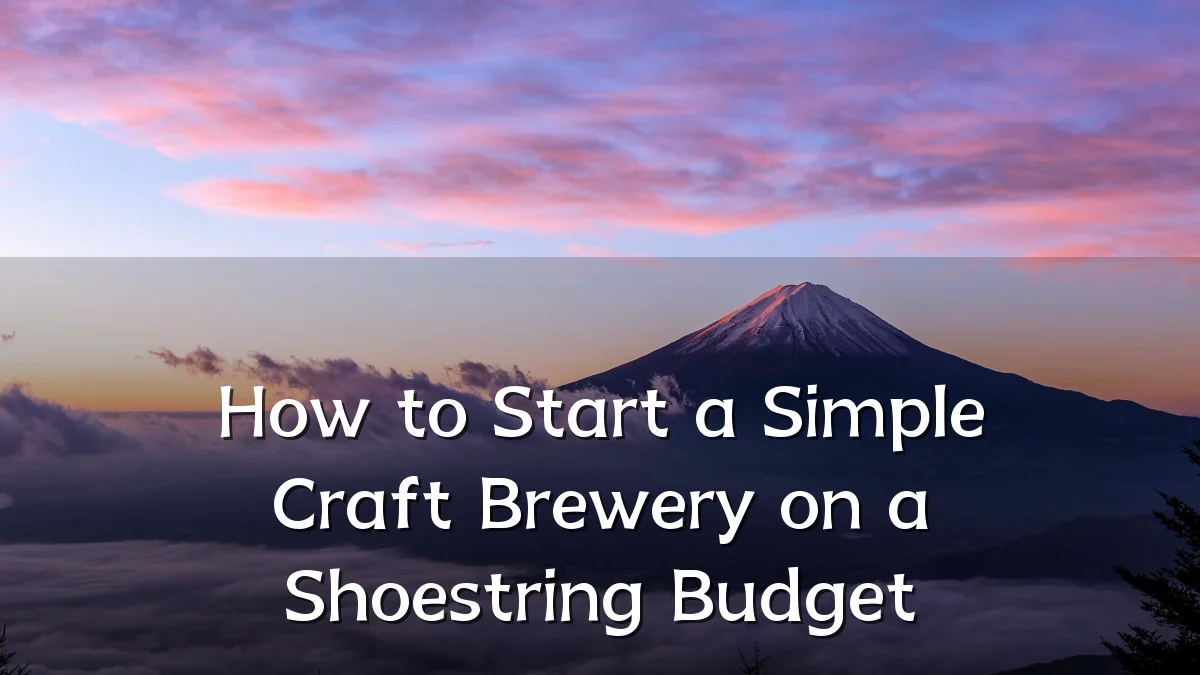 How to Start a Simple Craft Brewery on a Shoestring Budget
