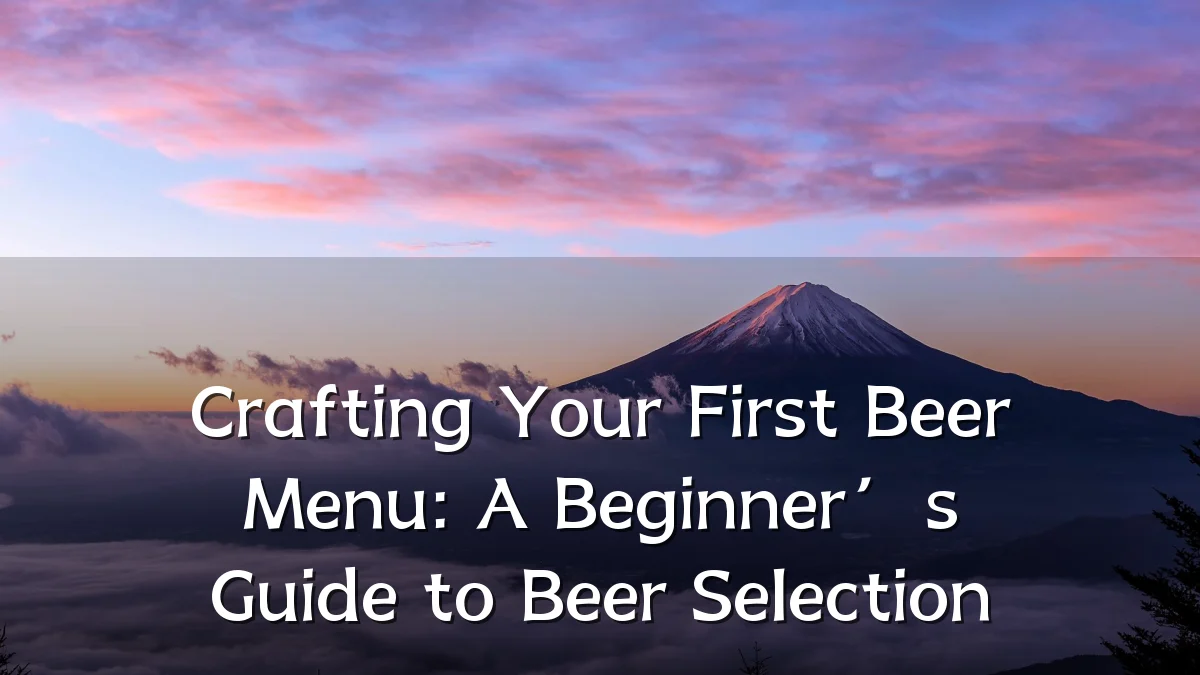 Crafting Your First Beer Menu: A Beginner’s Guide to Beer Selection